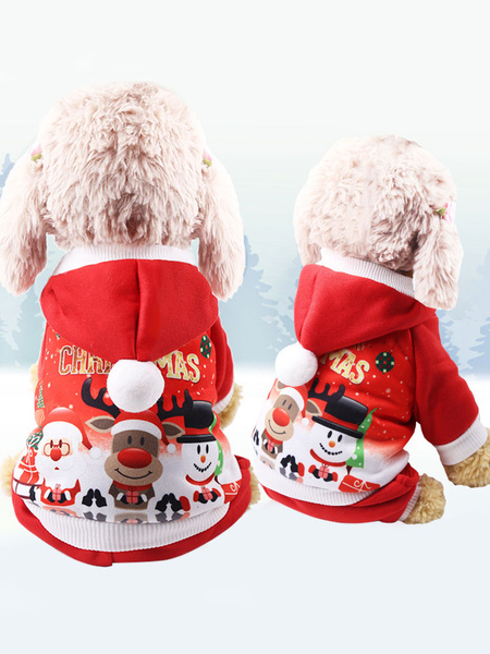 Image of Costume da animale per Natale Costume natalizio da cucciolo rosso in poliestere