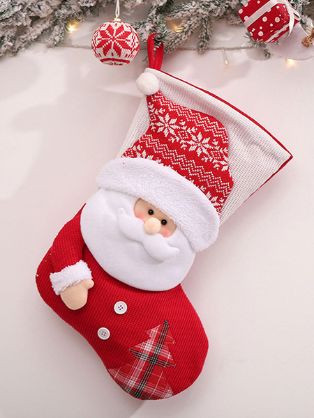 Image of Calze natalizie rosse Costumi natalizi in fibra di poliestere
