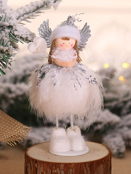 Image of Oggetti di scena per costumi natalizi in fibra di poliestere con campana di Natale in argento