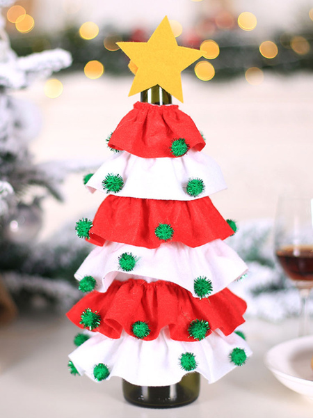 Image of Puntelli per costumi natalizi in fibra di poliestere per albero di Natale rosso