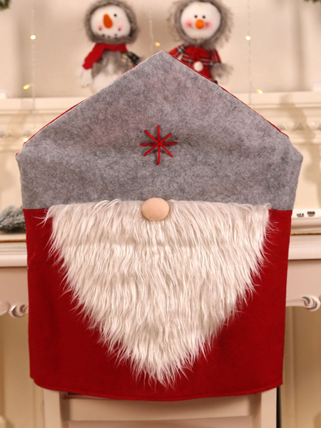 Image of Costumi natalizi rossi in fibra di poliestere con cappelli natalizi grigi