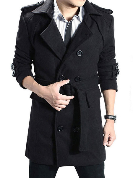 Men Jackets Coats High Collar Long Sleeves Artwork Casual Grey Quality Blazer Coat