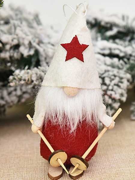 Image of Eric White Christmas Babbo Natale Bambola in fibra di poliestere Vacanze di Natale Costumi Puntelli