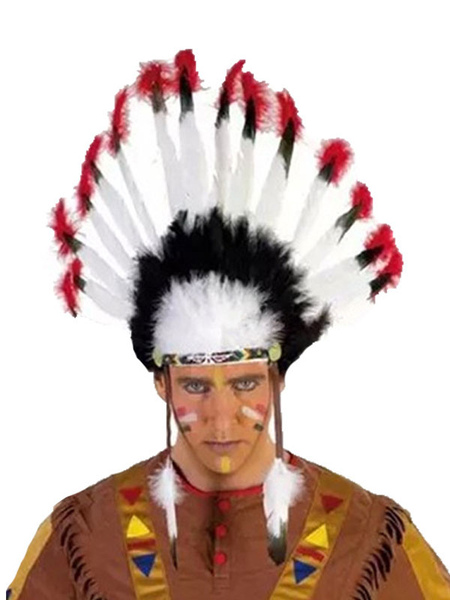 cosplay indien bonnets coiffure rétro cap unisexe polyester costume accessoires carnaval déguisement