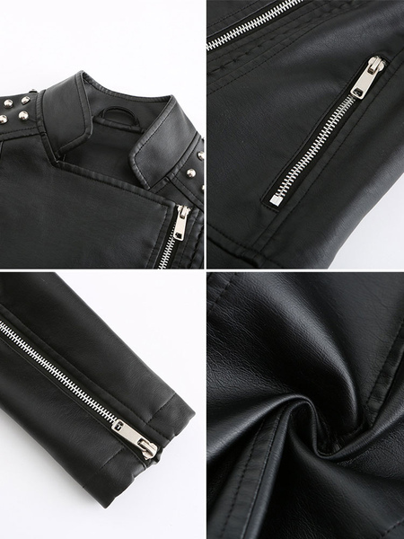 Women’s Moto Jacket PU Leather Spring Short Outerwear