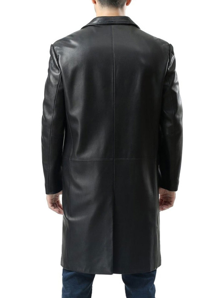 Men’s Jackets & Coats Men’s Coats Turndown Collar Artwork Casual Black Smart