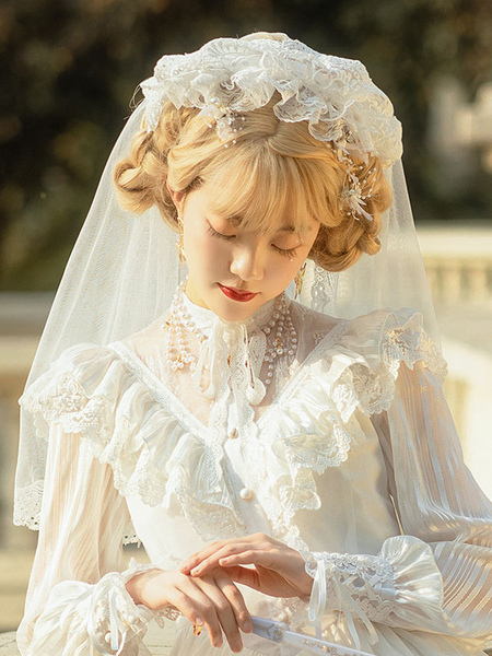 Classic Lolita OP Dress Neverland Lace Ruffle Oraganza White Lolita One Piece Dress Original Design
