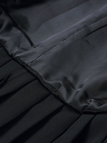 Party Dresses Black Strapless Sleeveless High Slit Polyester Semi Formal Maxi Dress