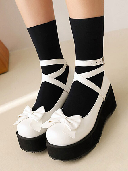 Image of Sweet Lolita Footwear BOWS BOWS Bow PU PULINO CUCINA PULSA PULSA POMPELITA