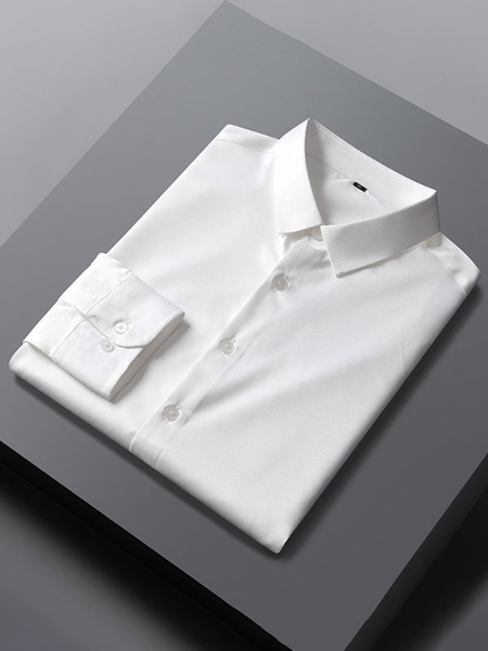 Image of Camicie Eleganti Camicie Uomo Camicie Eleganti Uomo Classiche Maniche Lunghe Matrimonio Bianco Bianco