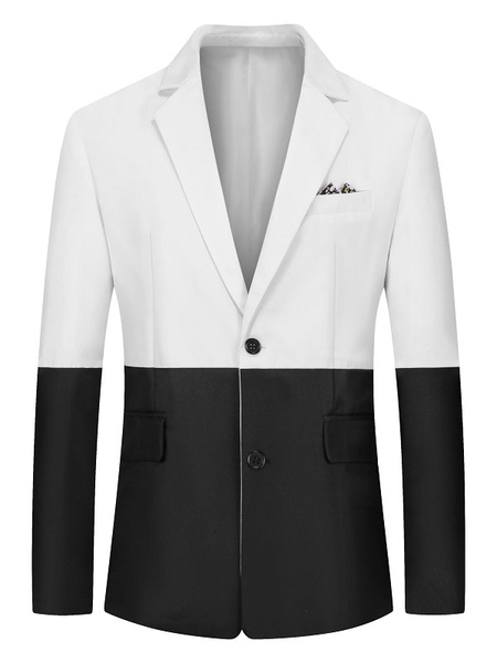 Blazers & Jackets Men’s Casual Suits Chic Black White Stylish Man’s Casual Suits