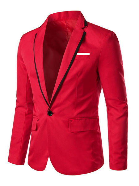 Blazers & Jackets Men’s Casual Suits Chic Red Blue Attractive Men’s Casual Suits