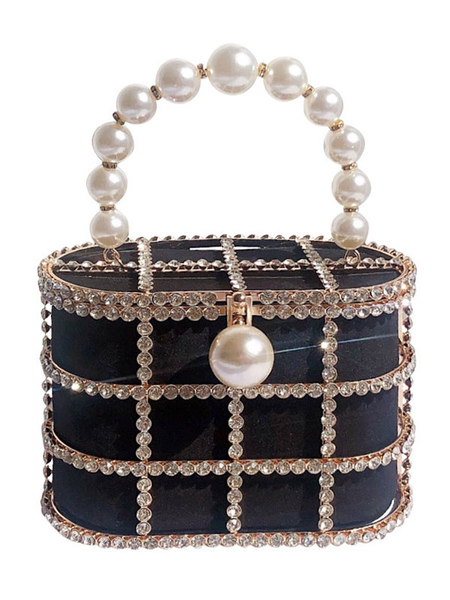 milanoo.com Wedding Handbags Wedding Accessories Party Handbags Pearls Rhinestones