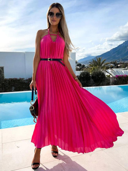 Boho Dress V-Neck Sleeveless Summer Dress