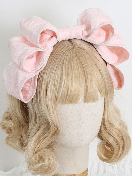 Image of ROCOCO Style Lolita Accessori Fiocchi rosa Copricapo in fibra di poliestere Varie