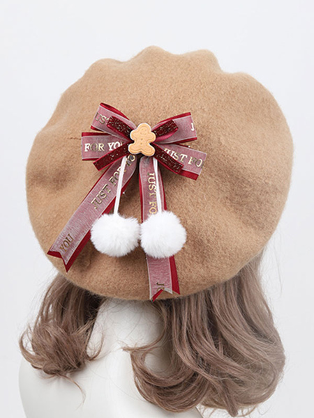 Image of Sweet Lolita Hat Bows Accessori Red Lolita Accessories