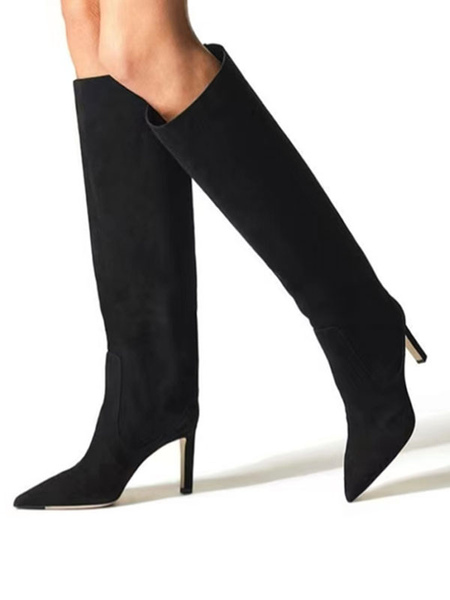 milanoo.com Women\\'s Stiletto Heel Knee High Boots