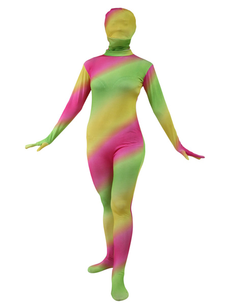 Image of Carnevale Zentai Calzamaglia Cosplay con sfumature di colore da donna in poliestere Halloween