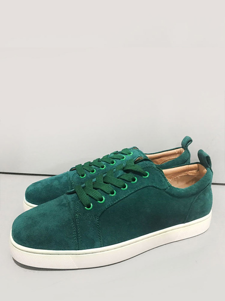 Image of Scarpe sneakers uomo cuoio Verde scuro monocolore