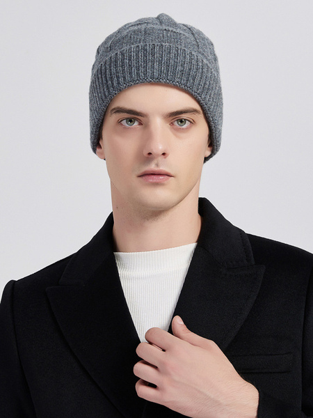 Image of Cappelli da uomo Cappelli invernali lavorati a maglia in misto cotone chic