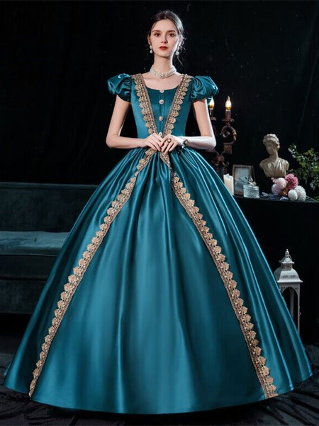 Image of Costumi rococò vittoriani vestono il costume corto di Maria Antonietta blu reale