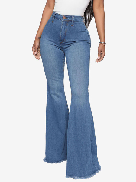 Image of Jeans svasati per donna Raw Edge High Rise Bell Bottoms 2024