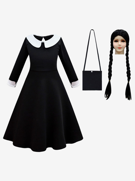 Image of The Addams Family Movie Cosplay Wednesday Kid Set completo costumi cosplay