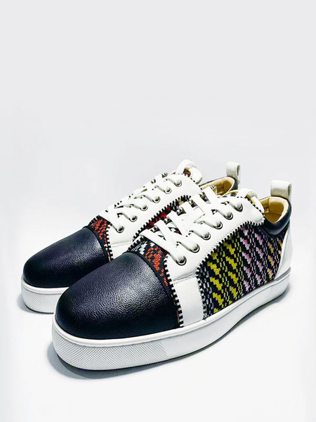 Image of Scarpe sneakers uomo PU Bi colore rotondo