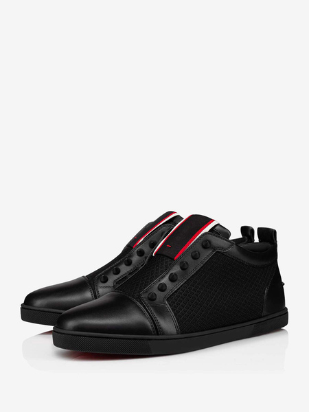 Image of Scarpe uomo sneakers PU Nero  con rivetti rotondo
