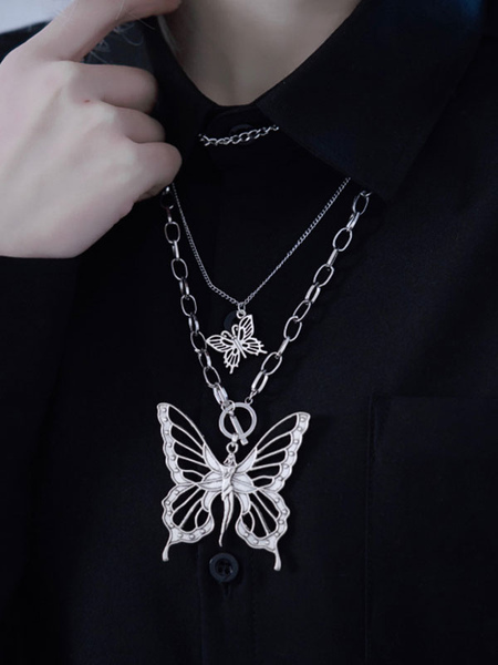 Image of Accessori Gothic Lolita Accessori Black Butterfly Metallo Varie