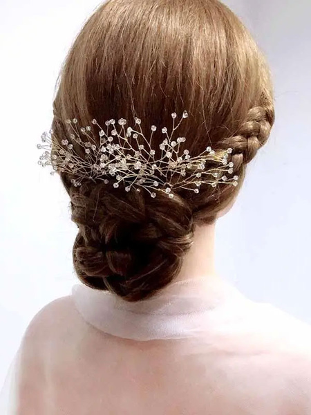Image of Copricapo Accessorio da sposa Accessori per capelli in metallo di cristallo per la sposa