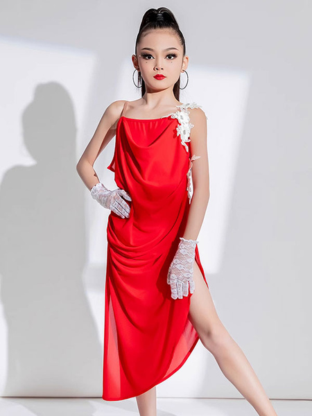 Image of Abiti da ballo latino Ture Red Women&#39;s Lycra Spandex Dress Latin Dancer Dance Wear