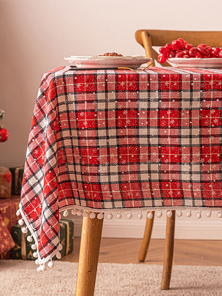 Image of Costumi di vacanze di Natale scozzesi in poliestere in fibra di poliestere bianco natalizio
