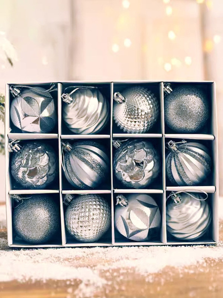 Image of Accessorio natalizio in argento sintetico con motivo natalizio  costumi per le vacanze di Natale