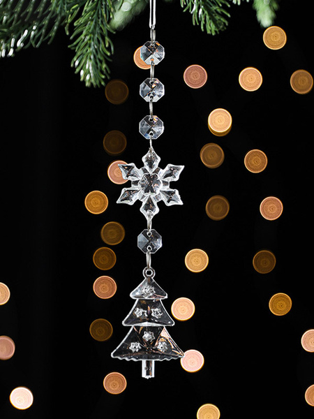Image of Accessorio natalizio trasparente sintetico con motivo natalizio  costumi per le vacanze di Natale