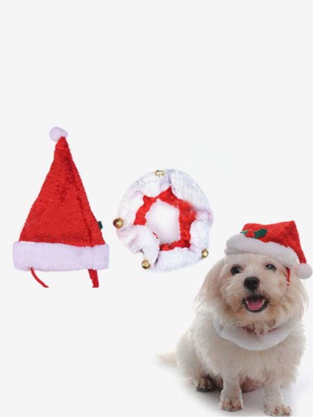 Image of Vestiti per cani da compagnia transfrontalieri forniture natalizie per Halloween nastri decorativi fasce per il collo cappelli natalizi per cani e sciarpe