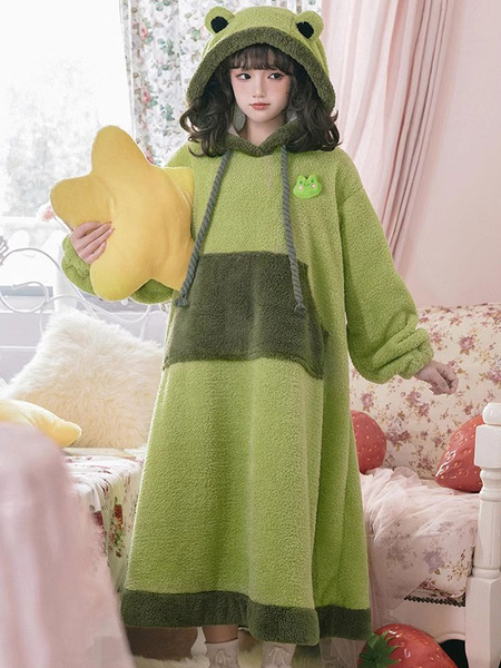 Image of Abiti classici Lolita Abito accessorio verde a maniche lunghe