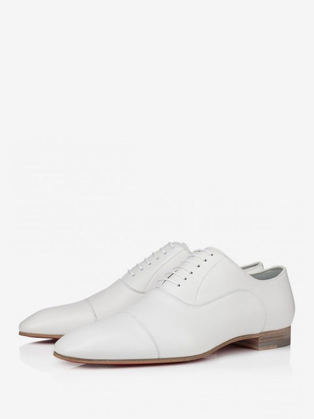 chaussures habillées pour hommes chaussures de bal de mariage oxford à bout carré blanc