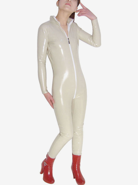 Image of Carnevale Abbigliamento PVC bianco unisex con maniche senza guanti Halloween