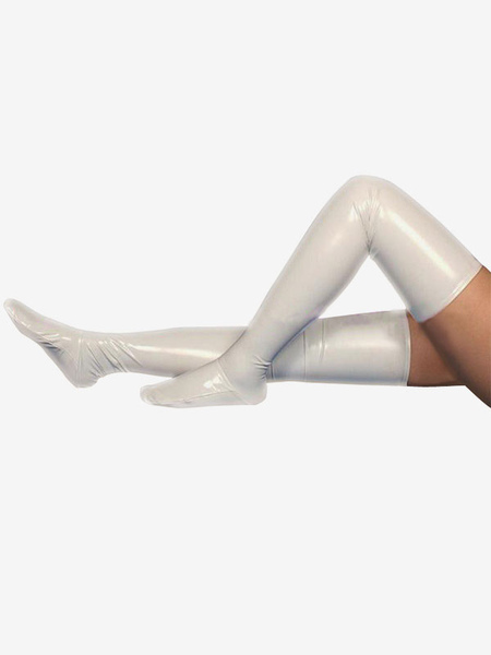 Image of Carnevale Calze bianche lunghe in PVC di alta qualità Halloween