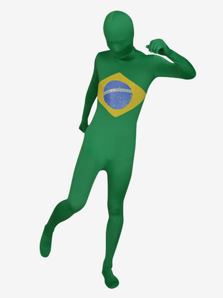 Image of Carnevale Bandiera del Brasile Lycra Body Suit Zentai Costume Halloween
