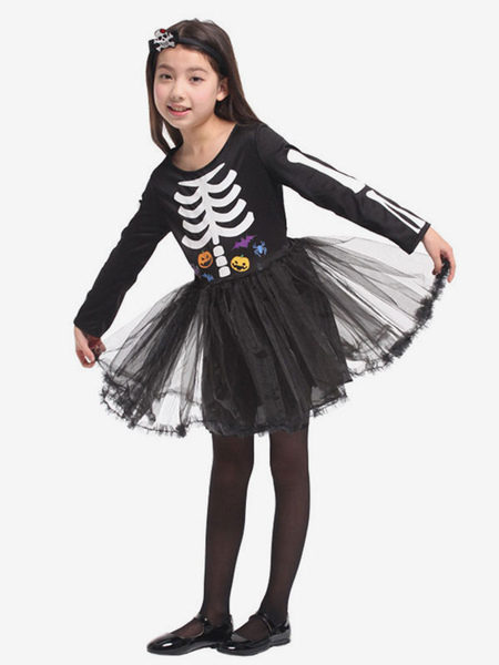 Image of Costumi di Halloween per bambini Costume da festa in poliestere nero con copricapo