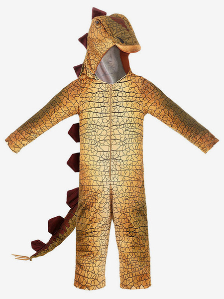 Image of Costumi di Halloween per bambini Costume da dinosauro in poliestere kaki in fibra di poliestere