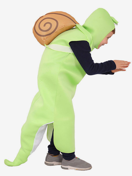 Image of Costumi di Halloween per bambini Costume da vacanza in poliestere verde con cappuccio  2 pezzi  set completo