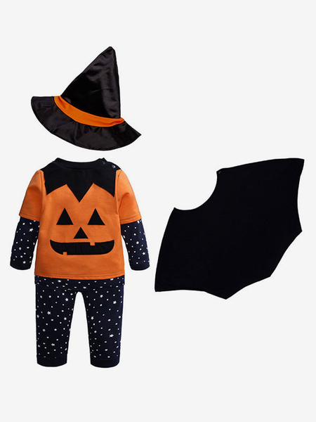 Image of Costume Halloween per bambini Costume da zucca arancione Set 4 pezzi