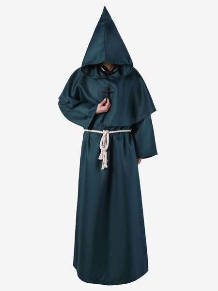 Image of Costume da monaco di carnevale veste da uomo con cappuccio medievale