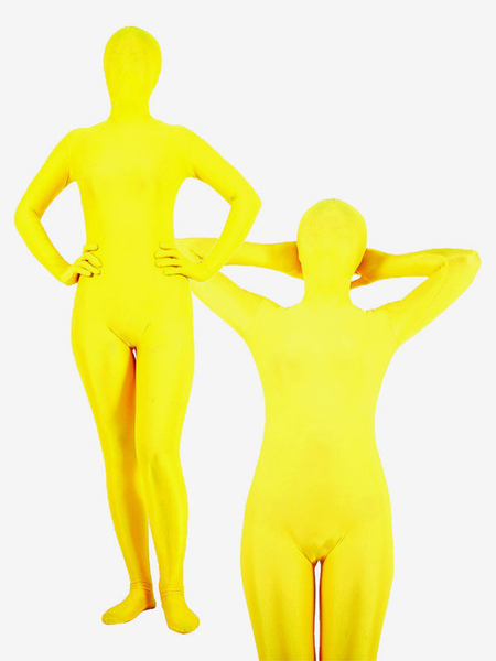Image of Carnevale Zentai collant per adulti lycra spandex giallo unisex Halloween