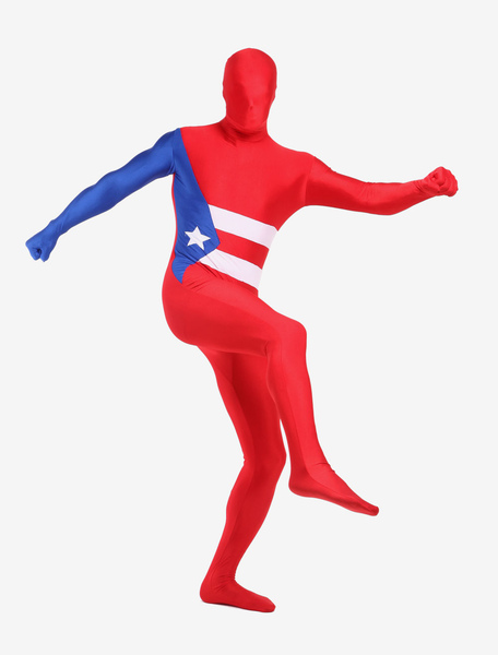 Image of Carnevale Unisex Lycra Spandex Cuba completo favoloso bandiera Zentai tute Halloween