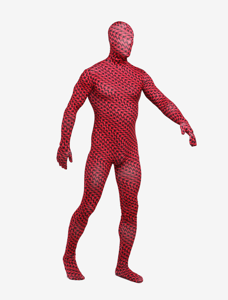 Image of Carnevale Lycra Spandex Plaid Full Body Suits Zentai Unisex Multicolor Halloween