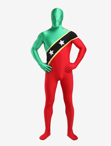 Image of Carnevale Unisex Lycra Spandex intorno il mondo Full Body Fashion bandiera Zentai tute Halloween